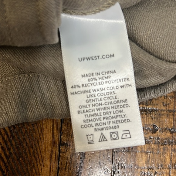 Upwest Cropped Ecohemp Twill Jacket Taupe Tan Hemp and recycled polyester small - Picture 10 of 16